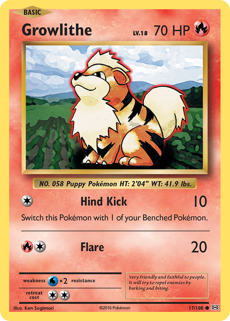 Growlithe (17/108) [XY: Evolutions] | Exor Games Bridgewater