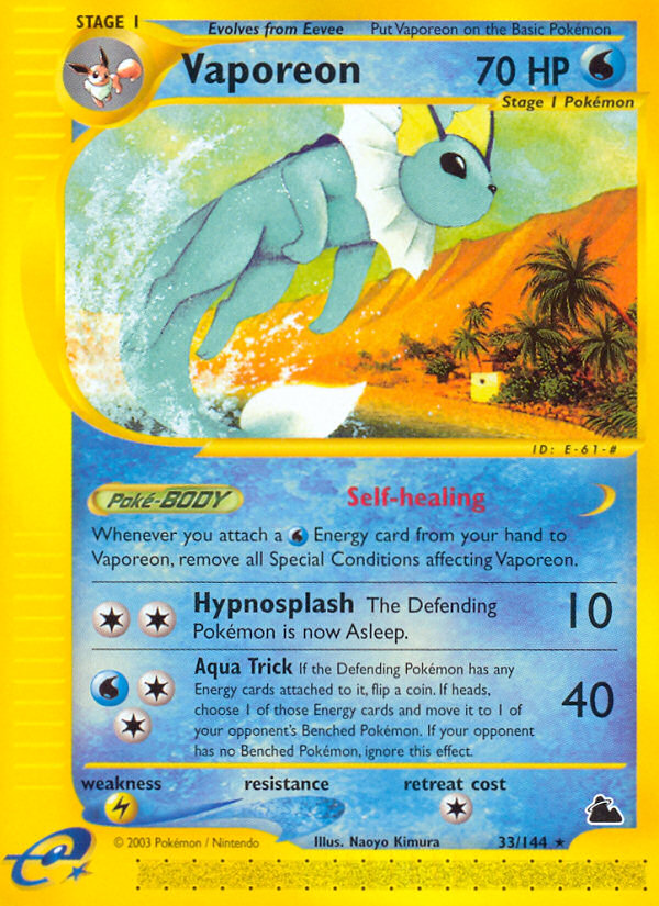 Vaporeon (33/144) [Skyridge] | Exor Games Bridgewater