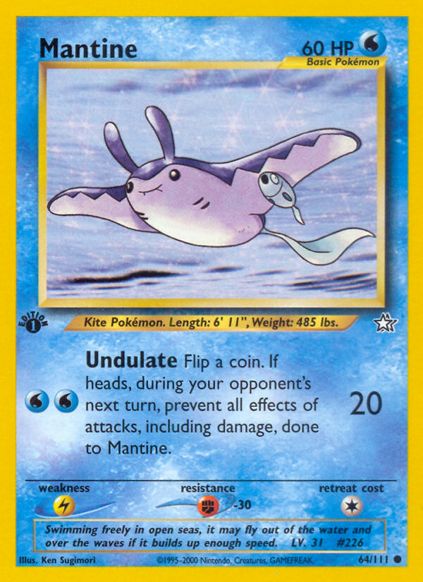 Mantine (64/111) [Neo Genesis 1st Edition] | Exor Games Bridgewater