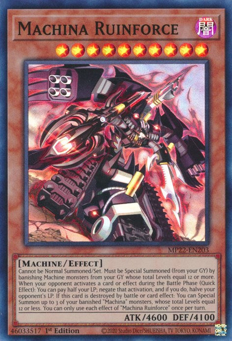 Machina Ruinforce [MP22-EN203] Super Rare | Exor Games Bridgewater