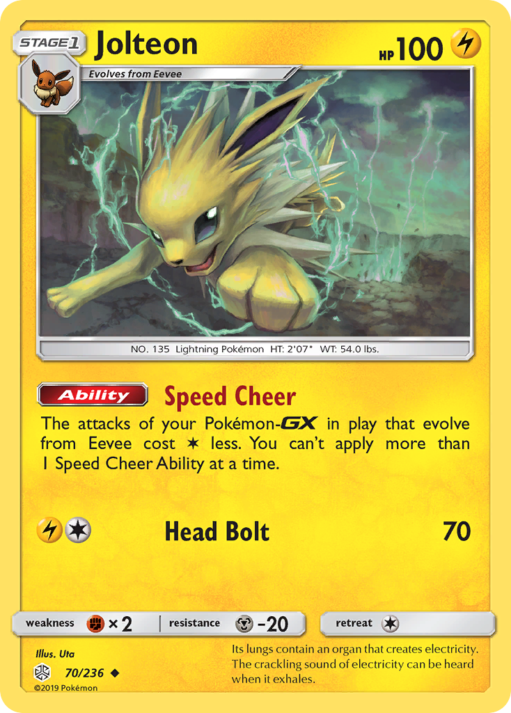 Jolteon (70/236) [Sun & Moon: Cosmic Eclipse] | Exor Games Bridgewater