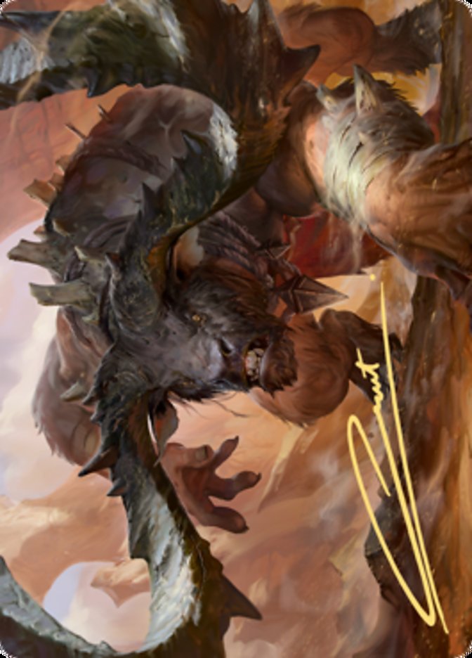Moraug, Fury of Akoum Art Card (Gold-Stamped Signature) [Zendikar Rising Art Series] | Exor Games Bridgewater