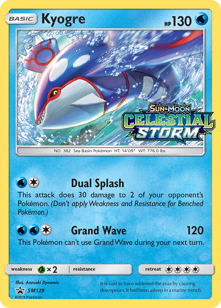 Kyogre (SM129) [Sun & Moon: Black Star Promos] | Exor Games Bridgewater