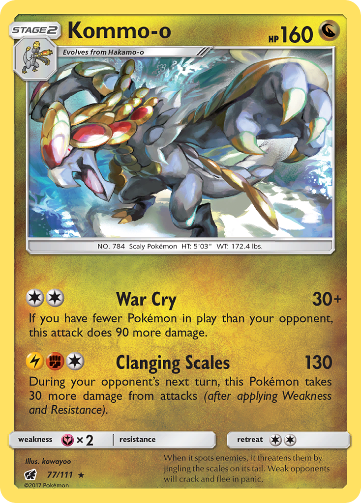 Kommo-o (77/111) [Sun & Moon: Crimson Invasion] | Exor Games Bridgewater