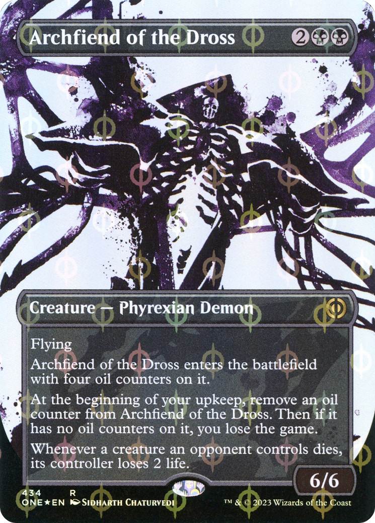 Archfiend of the Dross (Borderless Ichor Step-and-Compleat Foil) [Phyrexia: All Will Be One] | Exor Games Bridgewater