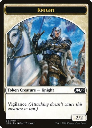 Knight Token [Core Set 2019 Tokens] | Exor Games Bridgewater