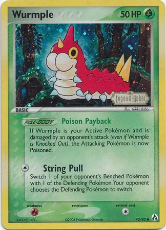 Wurmple (70/92) (Stamped) [EX: Legend Maker] | Exor Games Bridgewater