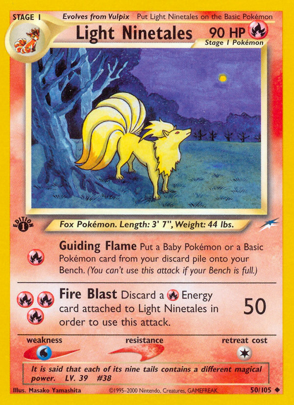 Light Ninetales (50/105) [Neo Destiny 1st Edition] | Exor Games Bridgewater