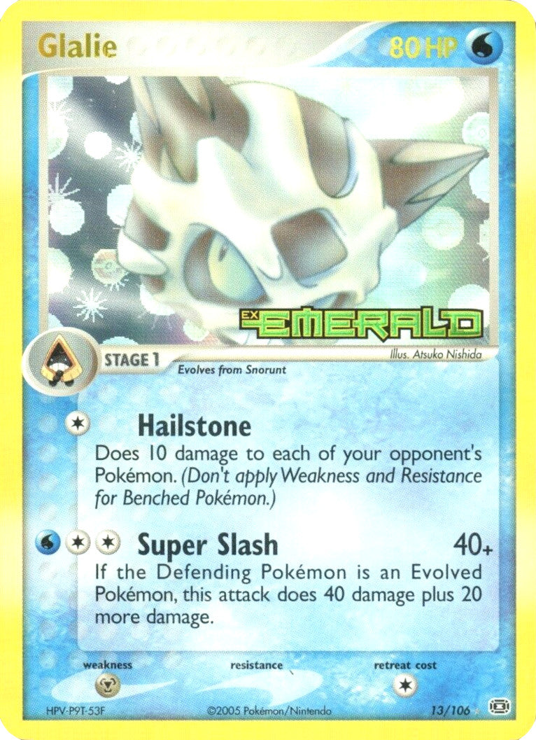 Glalie (13/106) (Stamped) [EX: Emerald] | Exor Games Bridgewater