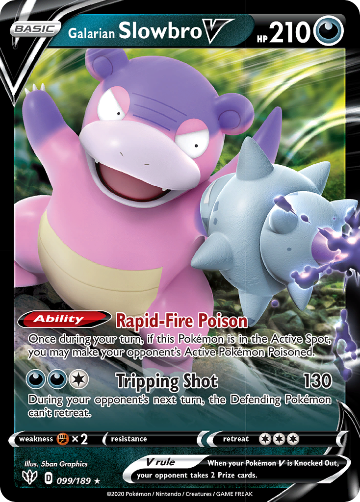 Galarian Slowbro V (099/189) [Sword & Shield: Darkness Ablaze] | Exor Games Bridgewater