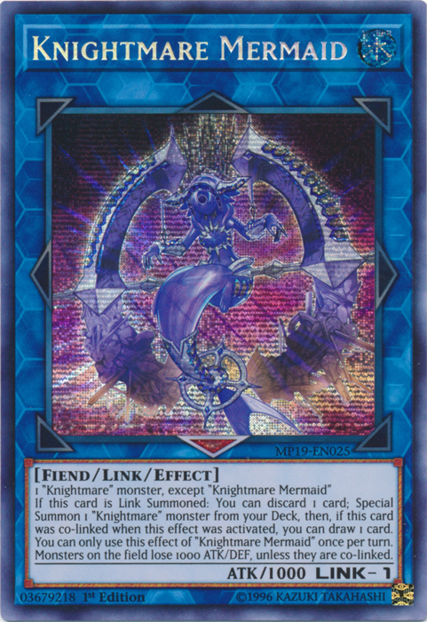 Knightmare Mermaid [MP19-EN025] Prismatic Secret Rare | Exor Games Bridgewater