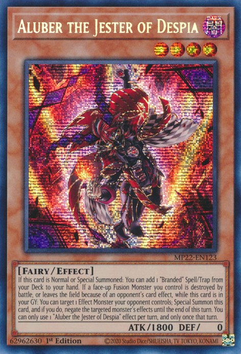 Aluber the Jester of Despia [MP22-EN123] Prismatic Secret Rare | Exor Games Bridgewater