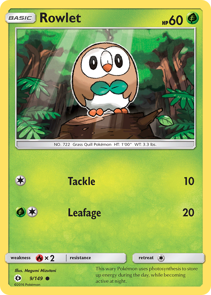 Rowlet (9/149) [Sun & Moon: Base Set] | Exor Games Bridgewater