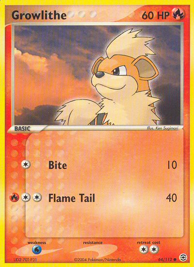 Growlithe (64/112) [EX: FireRed & LeafGreen] | Exor Games Bridgewater