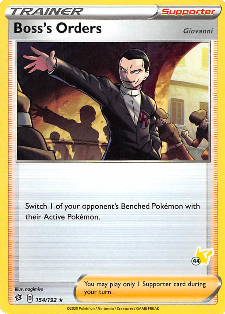 Boss's Orders (154/192) (Pikachu Stamp #44) [Battle Academy 2022] | Exor Games Bridgewater