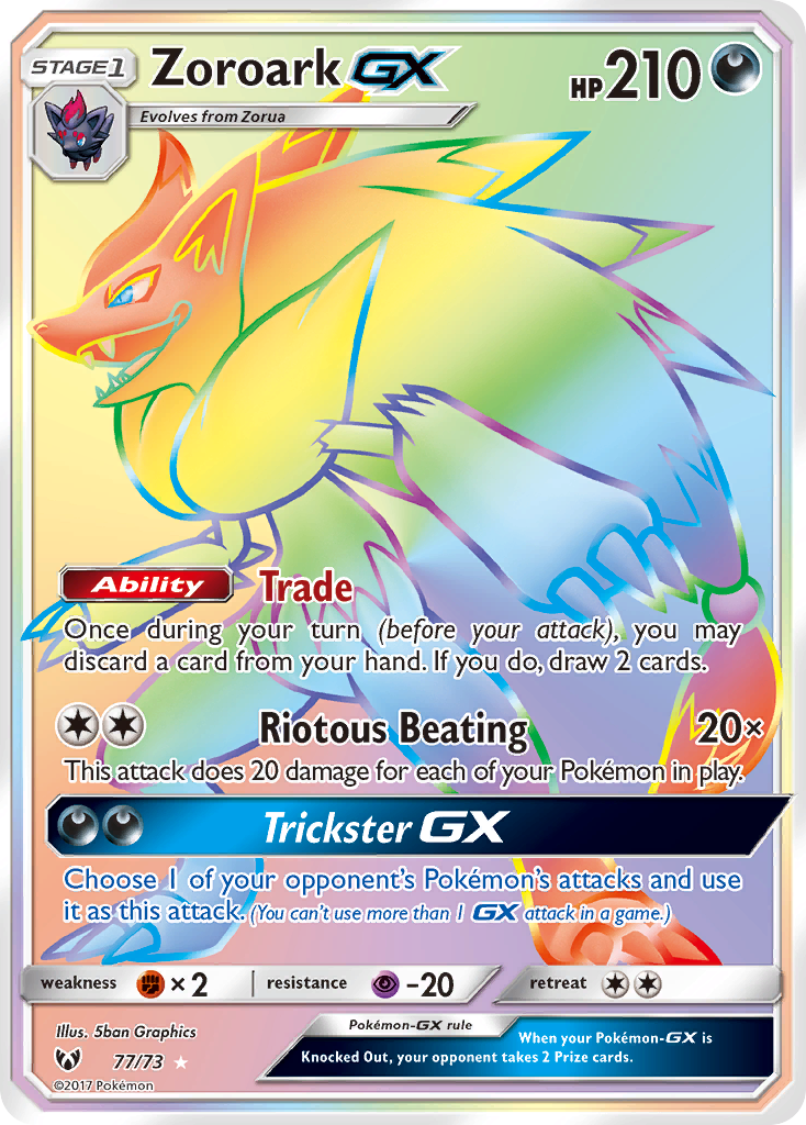 Zoroark GX (77/73) [Sun & Moon: Shining Legends] | Exor Games Bridgewater