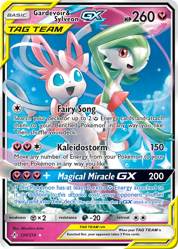 Gardevoir & Sylveon GX (130/214) [Sun & Moon: Unbroken Bonds] | Exor Games Bridgewater