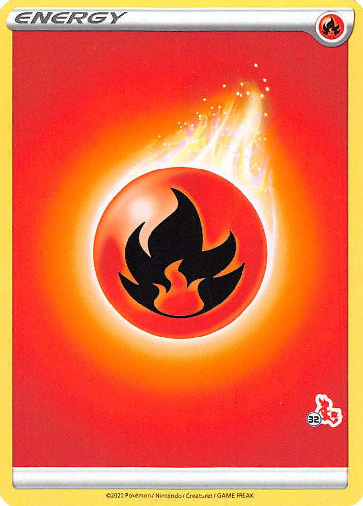 Fire Energy (Cinderace Stamp #32) [Battle Academy 2022] | Exor Games Bridgewater