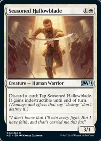 Seasoned Hallowblade [Core Set 2021] | Exor Games Bridgewater