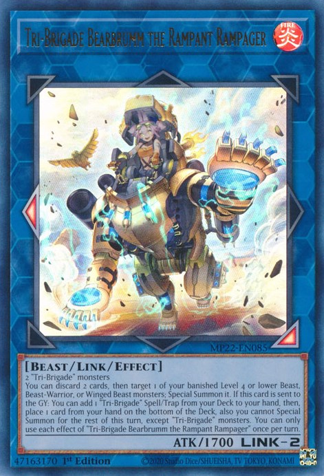 Tri-Brigade Bearbrumm the Rampant Rampager [MP22-EN085] Ultra Rare | Exor Games Bridgewater