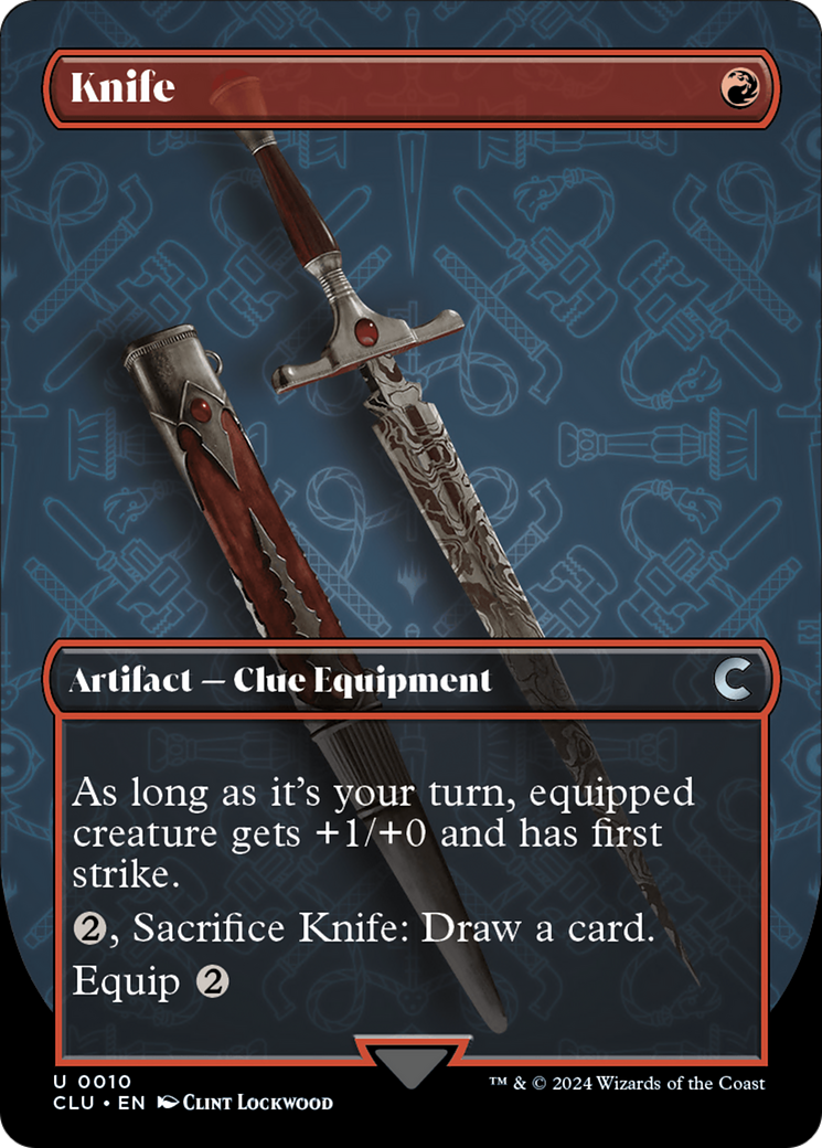 Knife (Borderless) [Ravnica: Clue Edition] | Exor Games Bridgewater