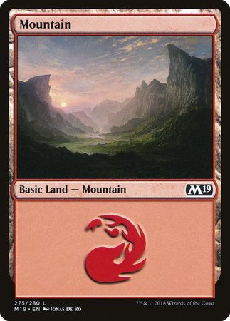 Mountain (275) [Core Set 2019] | Exor Games Bridgewater