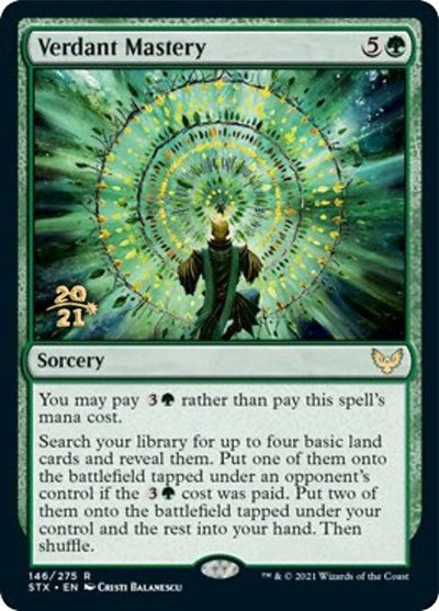 Verdant Mastery [Strixhaven: School of Mages Prerelease Promos] | Exor Games Bridgewater