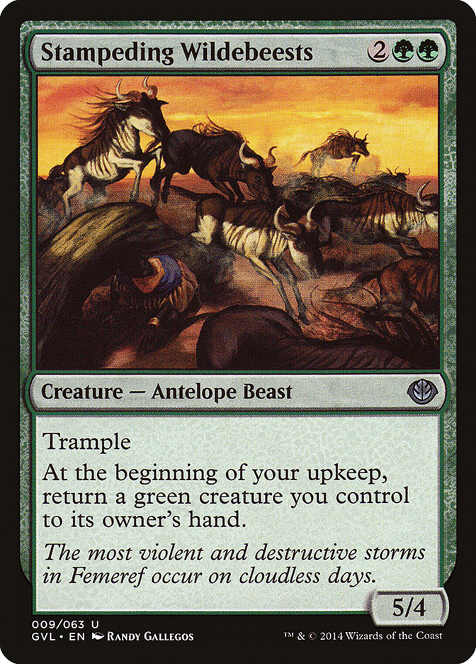 Stampeding Wildebeests (Garruk vs. Liliana) [Duel Decks Anthology] | Exor Games Bridgewater