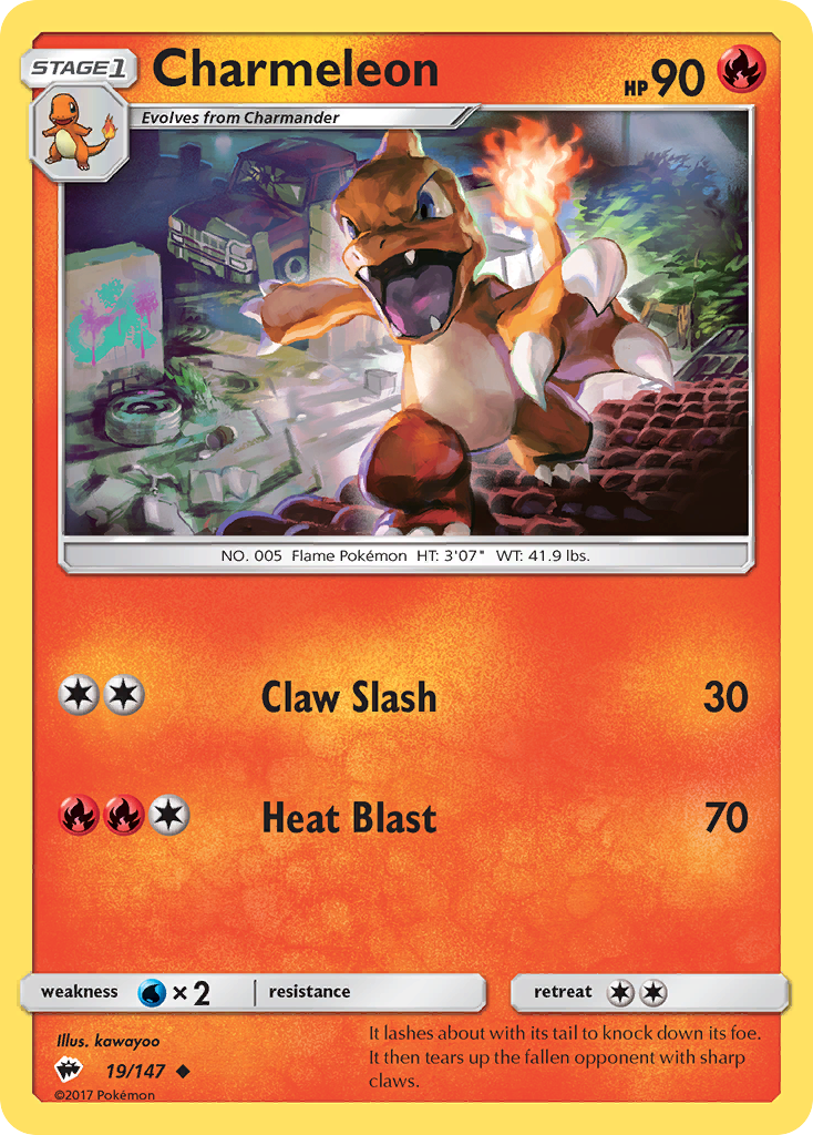 Charmeleon (19/147) [Sun & Moon: Burning Shadows] | Exor Games Bridgewater