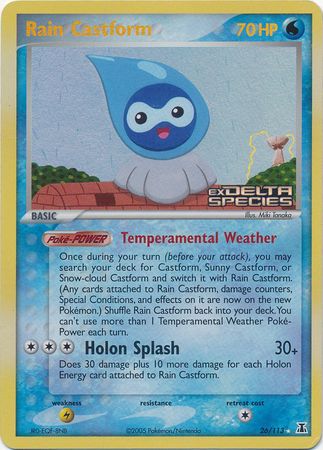 Rain Castform (26/113) (Stamped) [EX: Delta Species] | Exor Games Bridgewater