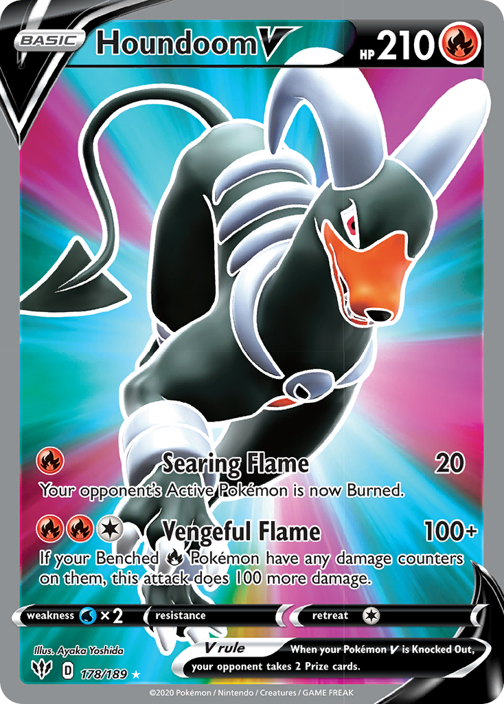 Houndoom V (178/189) [Sword & Shield: Darkness Ablaze] | Exor Games Bridgewater