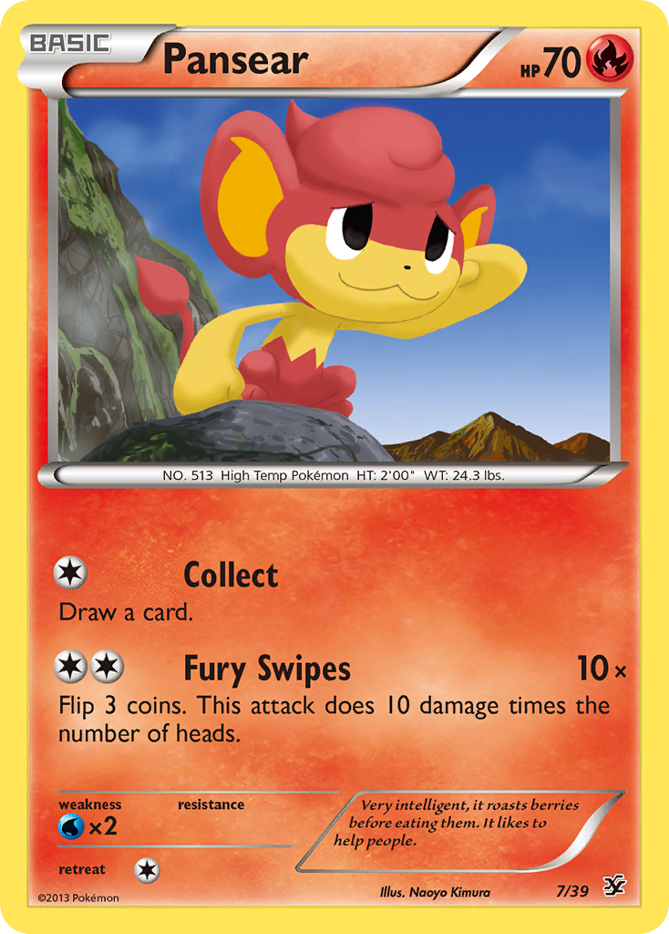 Pansear (7/39) [XY: Kalos Starter Set] | Exor Games Bridgewater