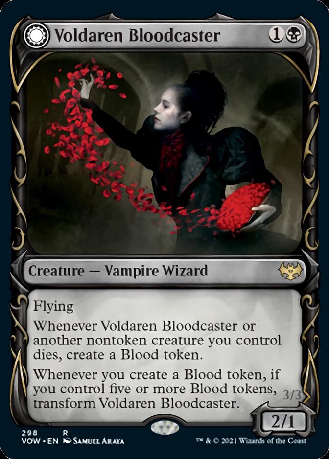 Voldaren Bloodcaster // Bloodbat Summoner (Showcase Fang Frame) [Innistrad: Crimson Vow] | Exor Games Bridgewater