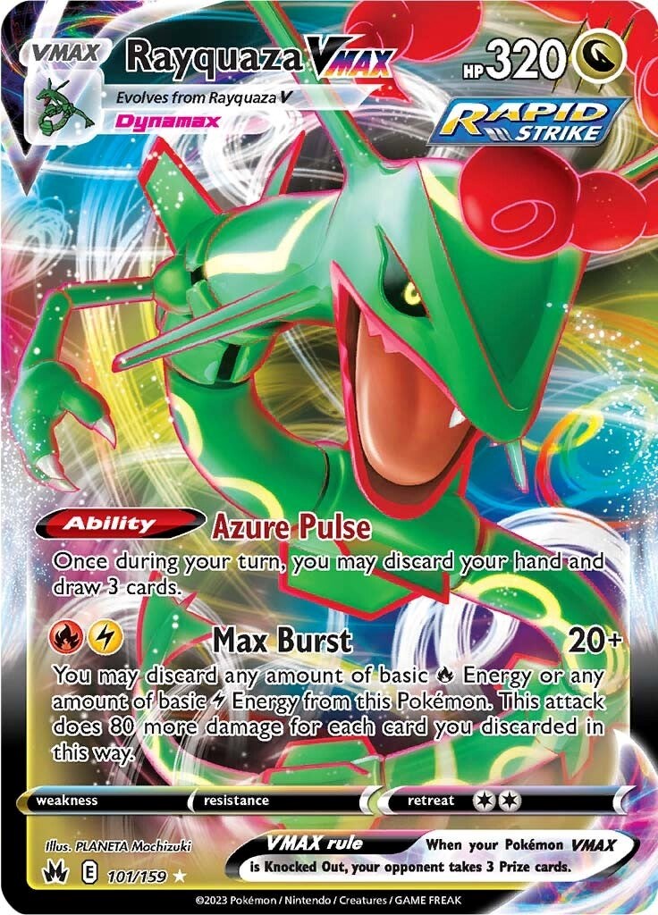 Rayquaza VMAX (101/159) (101) [Sword & Shield: Crown Zenith] | Exor Games Bridgewater