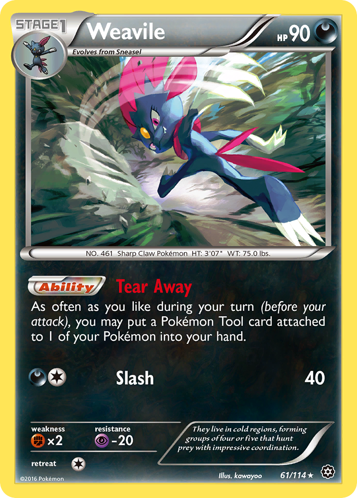 Weavile (61/114) [XY: Steam Siege] | Exor Games Bridgewater