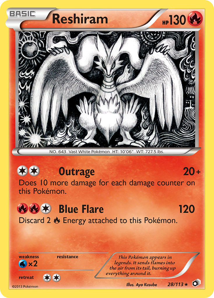 Reshiram (28/113) [Black & White: Legendary Treasures] | Exor Games Bridgewater