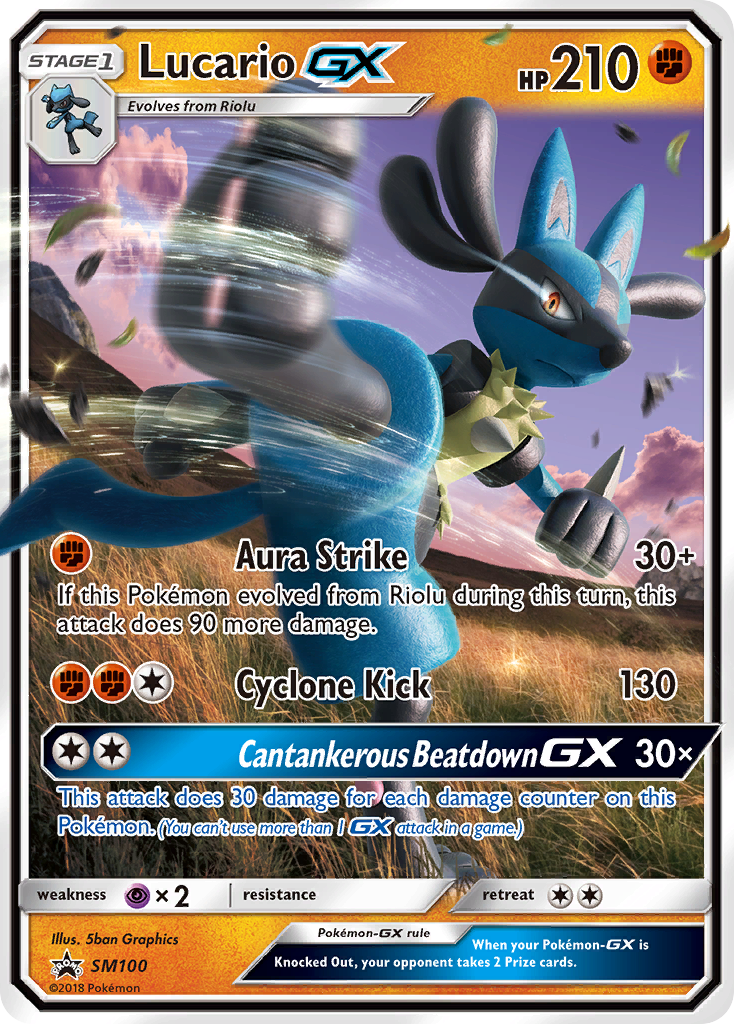 Lucario GX (SM100) [Sun & Moon: Black Star Promos] | Exor Games Bridgewater