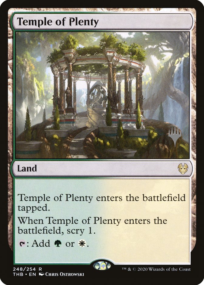 Temple of Plenty (Promo Pack) [Theros Beyond Death Promos] | Exor Games Bridgewater