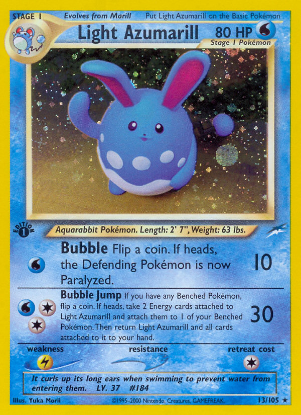 Light Azumarill (13/105) [Neo Destiny 1st Edition] | Exor Games Bridgewater