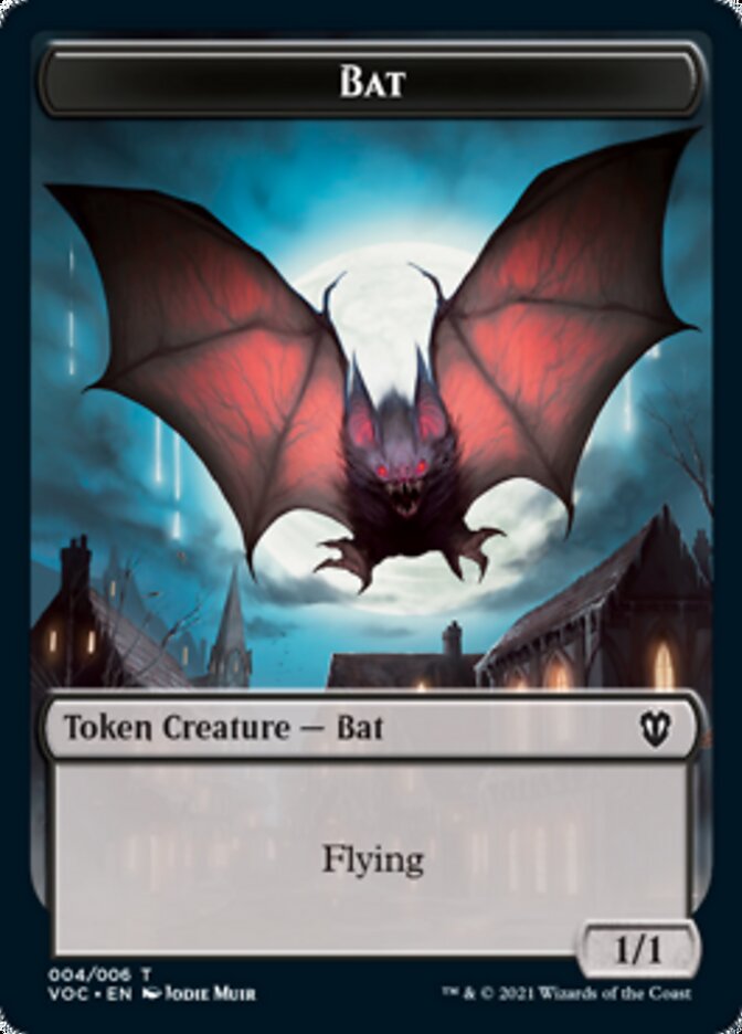 Blood // Bat Double-sided Token [Innistrad: Crimson Vow Commander Tokens] | Exor Games Bridgewater