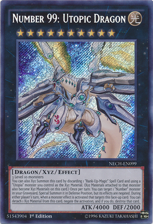 Number 99: Utopic Dragon [NECH-EN099] Secret Rare | Exor Games Bridgewater